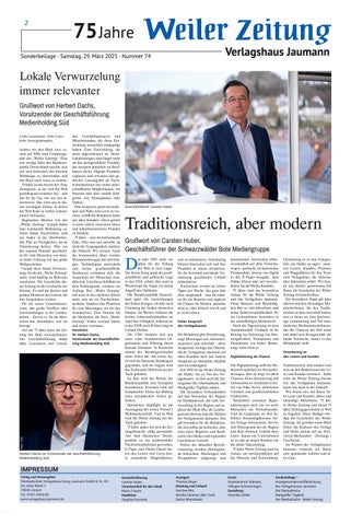 75 Jahre Weiler Zeitung 第 2 页