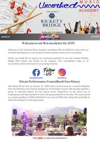 Uncorked Newsletter Issue 1/2025