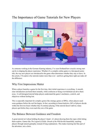 The Importance of Game Tutorials for New Players