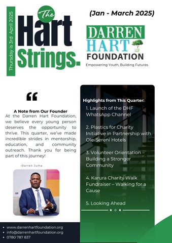 THE HART STRINGS QUARTERLY NEWSLETTER