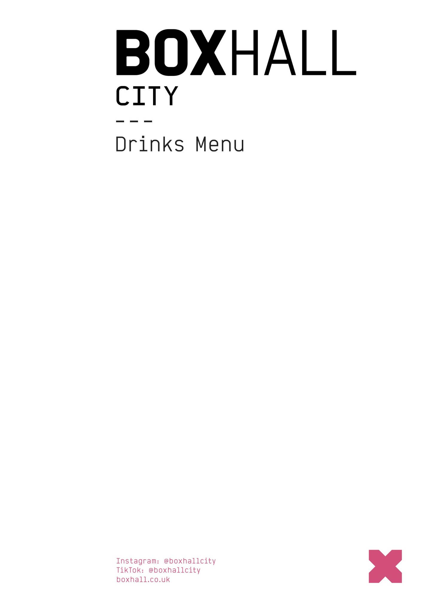 BOXHALL DRINKS MENU by Boxpark - Issuu