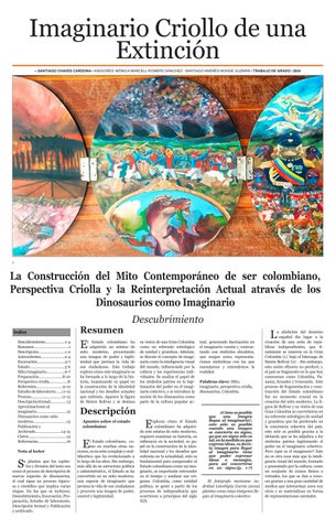 Imaginario Criollo de una Extinción.