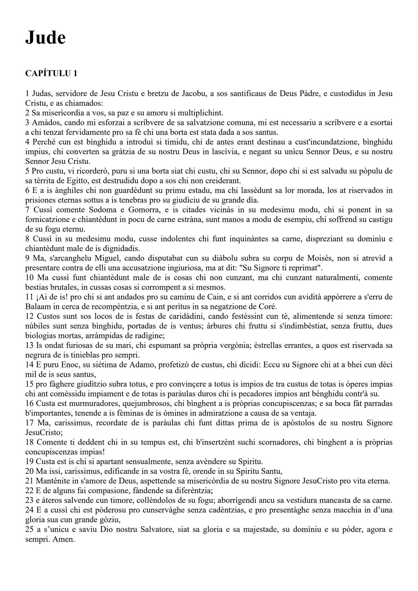 Sardinian - The Book of Jude by Filipino Tracts and Literature Society ...