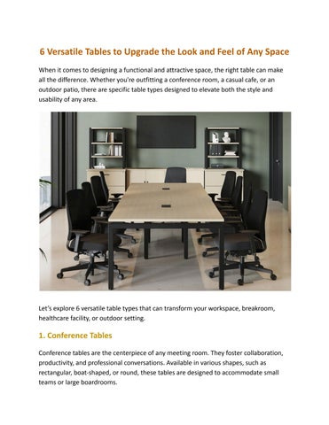 6 Versatile Tables to Upgrade the Look and Feel of Any Space