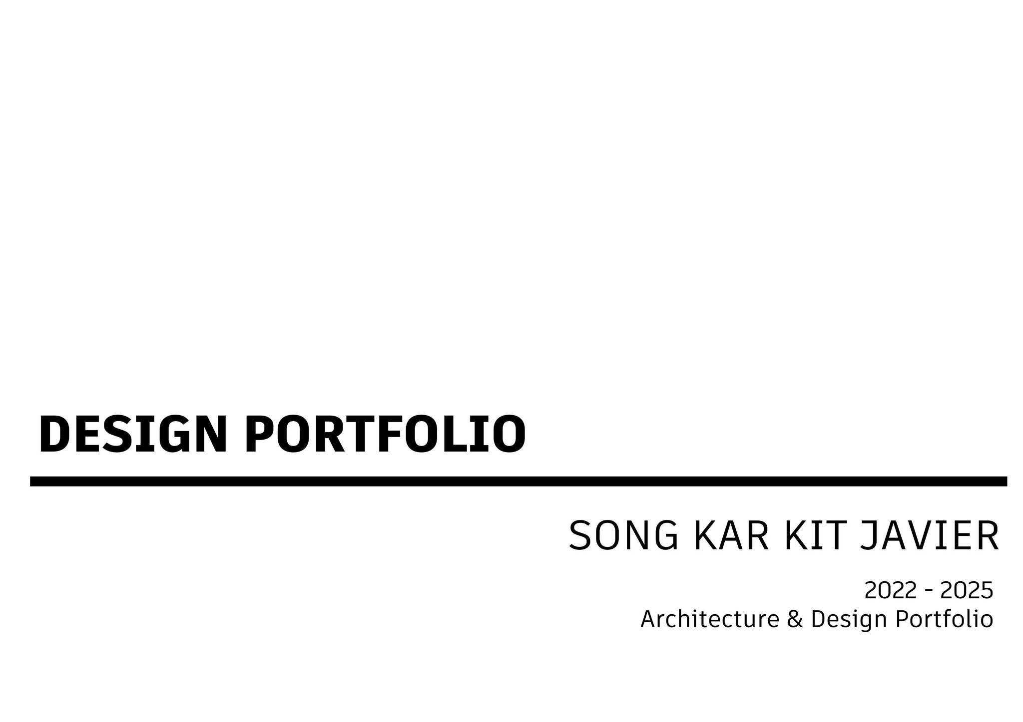 Song Kar Kit Javier Portfolio (Updated Apr 2025) by jviersongkk - Issuu