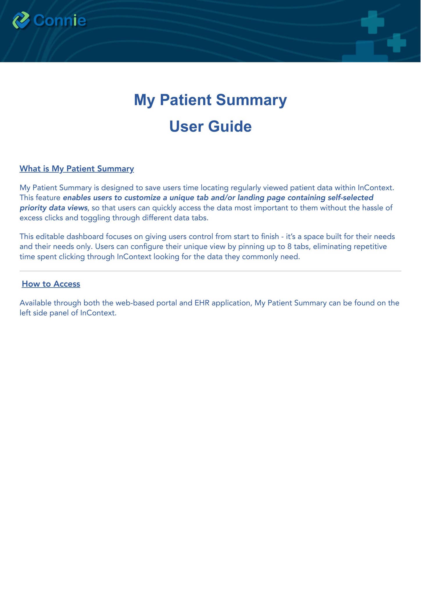 My Patient Summary User Guide by ConnieCT - Issuu