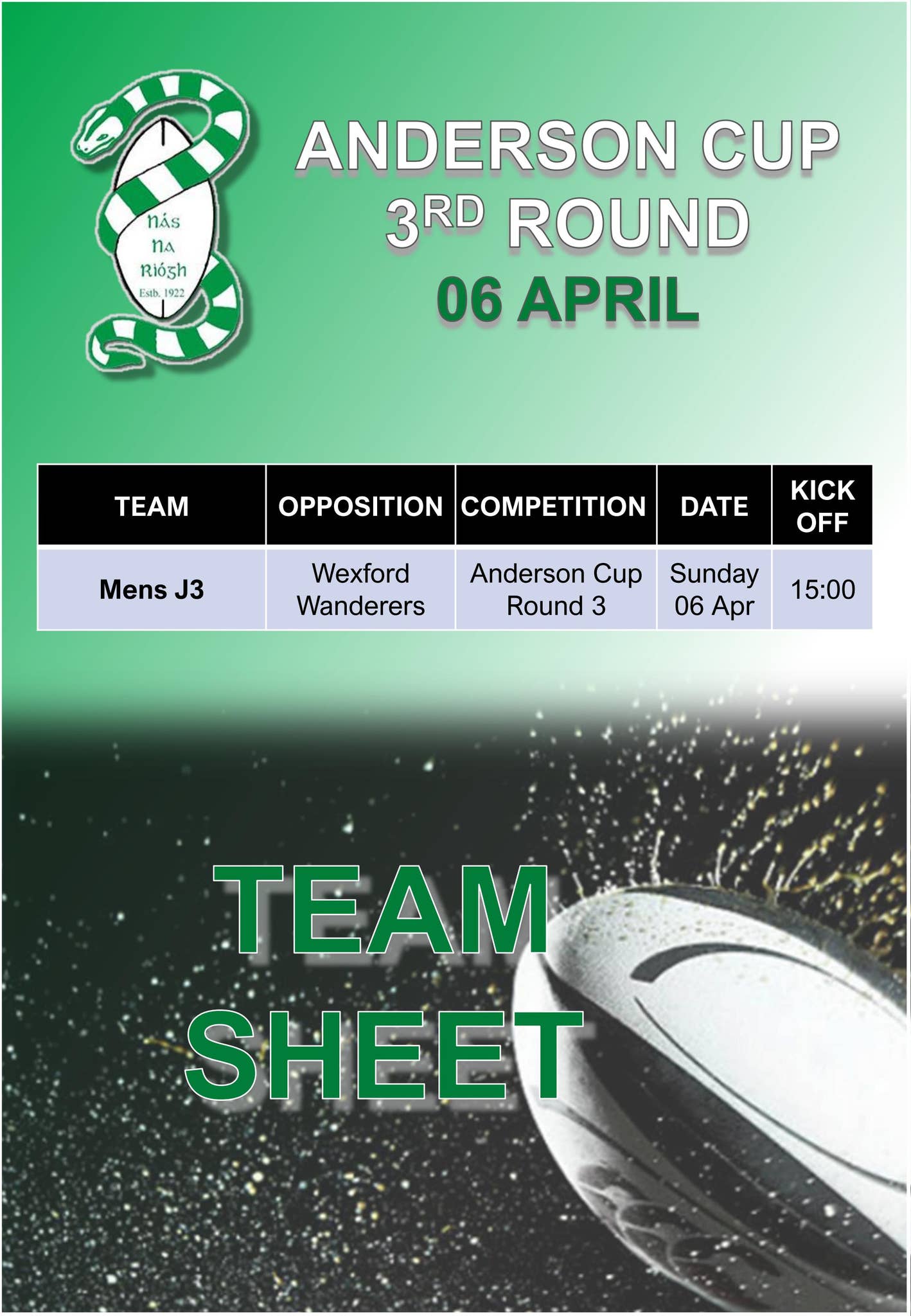 J3 vs Wexford Wanderers_Anderson Cup by NRFCMatchProgramme - Issuu