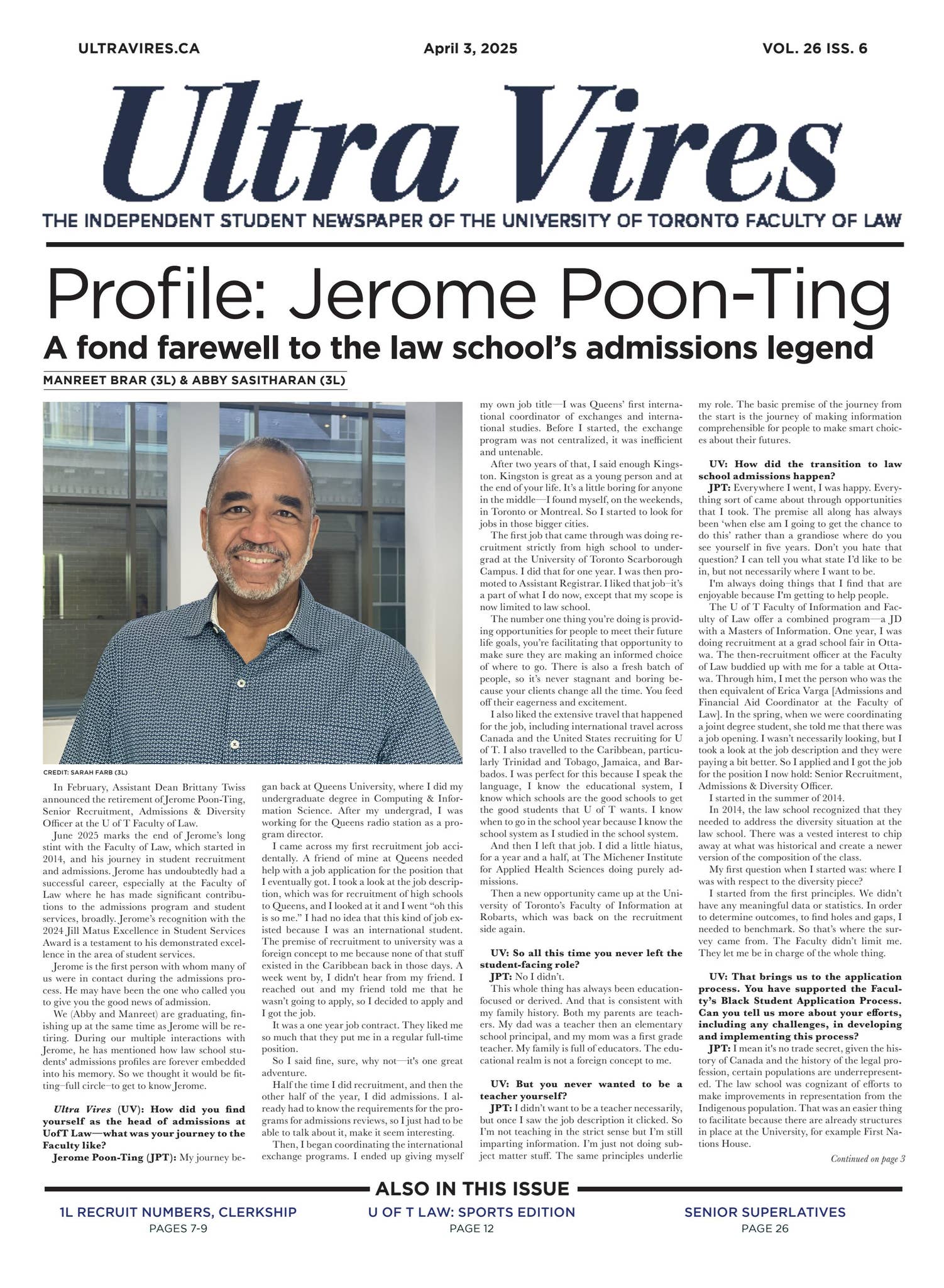 Ultra Vires, Volume 26, Issue 6 by Ultra Vires - Issuu