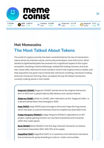 Hot Memecoins