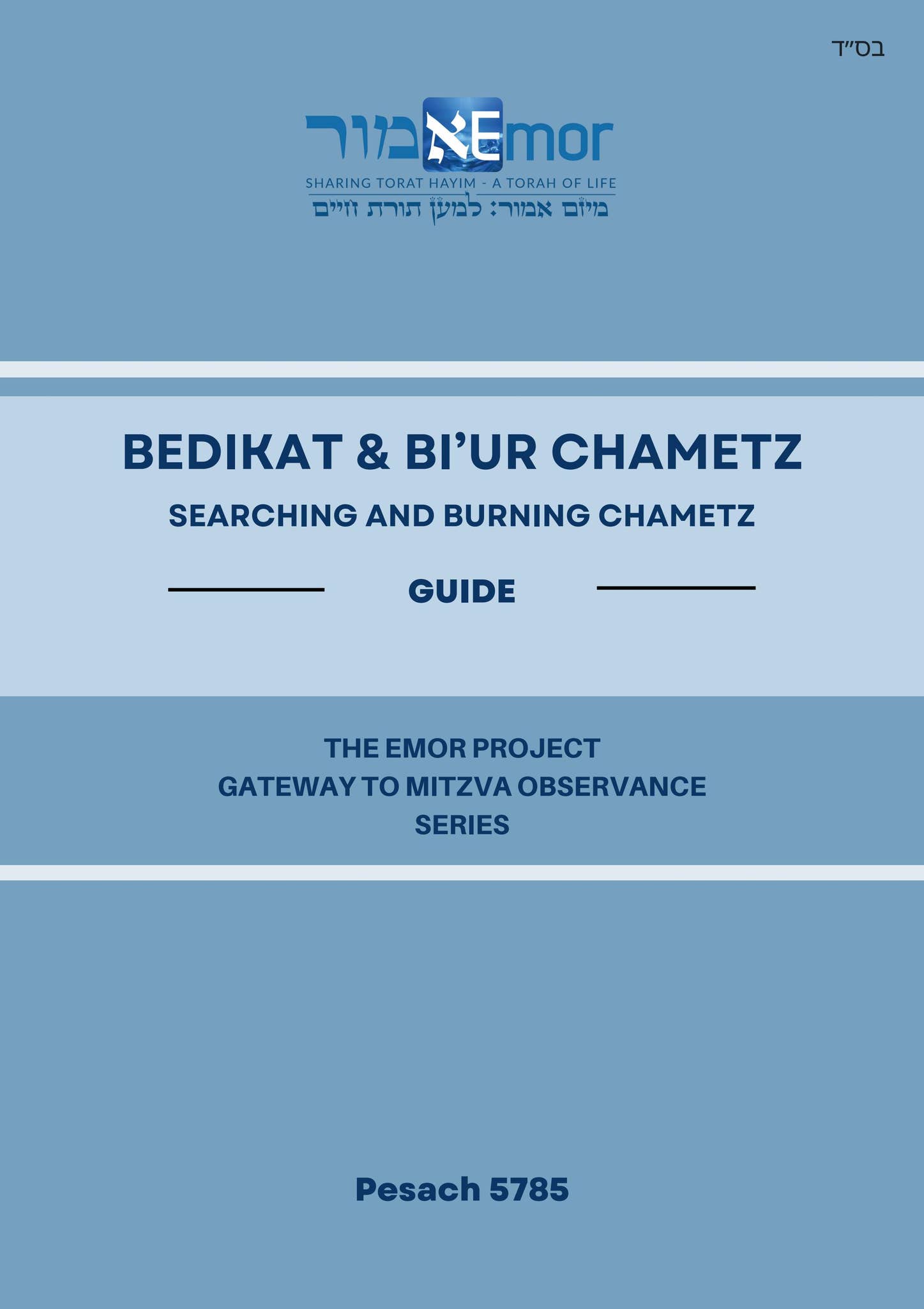 BEDIKAT & BI'UR CHAMETZ GUIDE by Emor Project - Issuu
