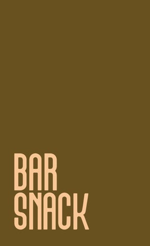 Bar Snack Menu