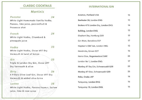 Autumn 2025 - Drinks Menu