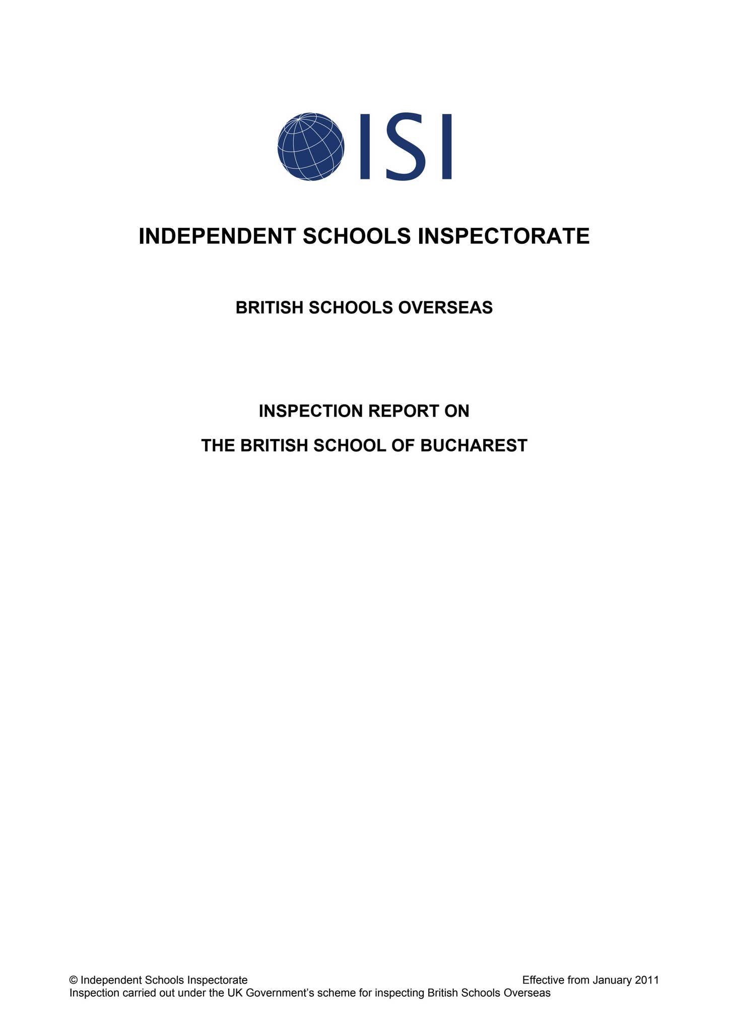 British School of Bucharest - ISI report 2015 by Crawford House ...