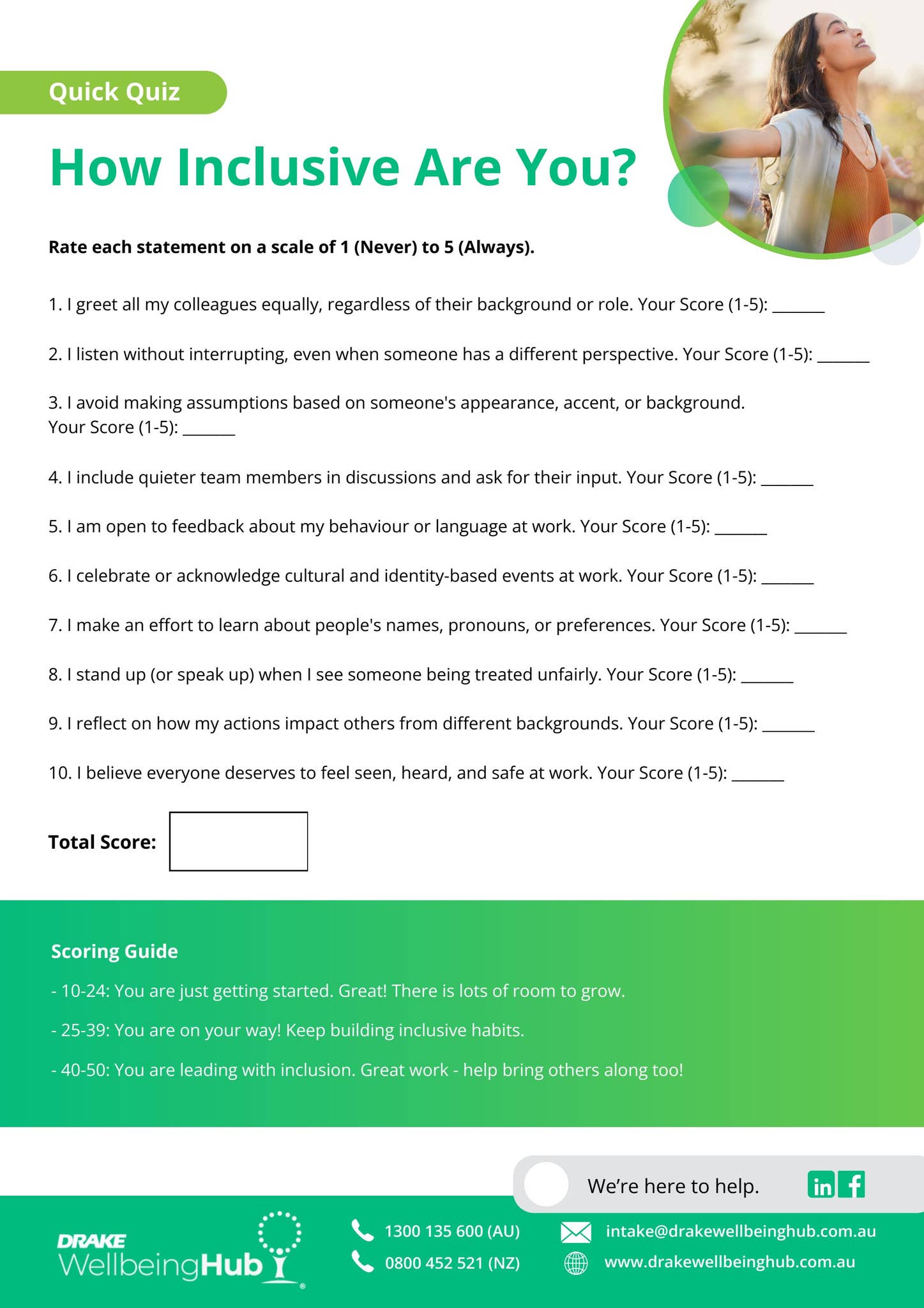 How Inclusive Are You Quick Quiz by DrakeANZ - Issuu