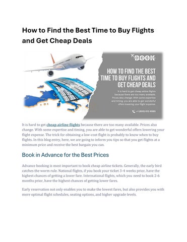 How to Find the Best Time to Buy Flights and Get Cheap Deals by Book ...