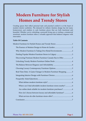 Modern Furniture for Stylish Homes and Trendy Stores