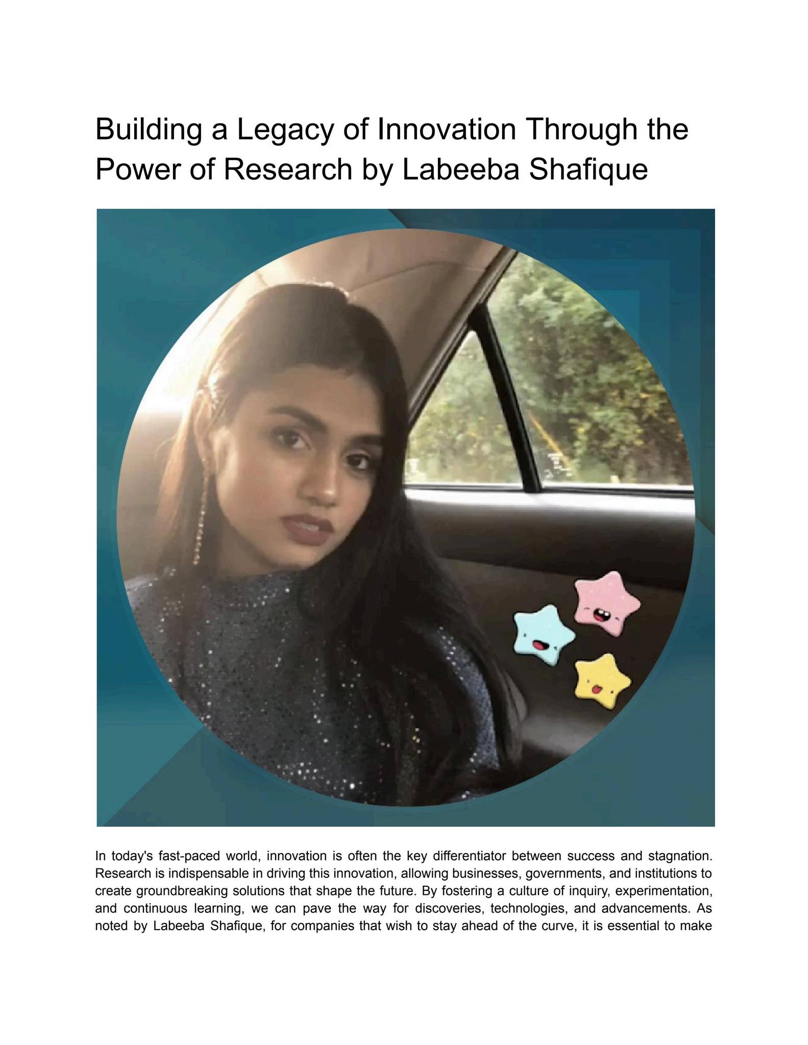 Building a Legacy of Innovation Through the Power of Research by ...