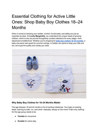 Essential Clothing for Active Little Ones_ Shop Baby Boy Clothes 18–24 Months