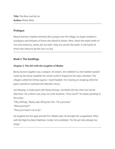 THE RIVER AND THE JAR