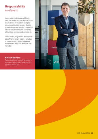 Sonepar Suisse 灯饰目录 · Sonepar I CSR-Report 2024 ( 意文 ) 第 13 页
