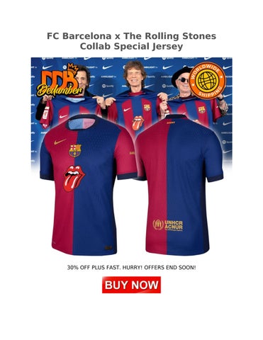 FC Barcelona x The Rolling Stones Collab Special Jersey by