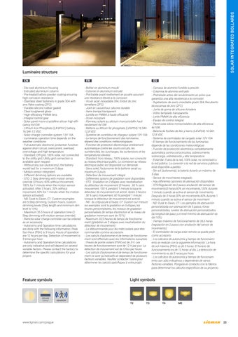 LIGMAN 灯饰手册 太阳能 Integrated Luminaires 第 21 页