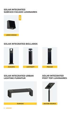 LIGMAN 灯饰手册 太阳能 Integrated Luminaires 第 4 页