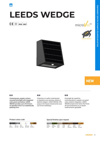 LIGMAN 灯饰手册 太阳能 Integrated Luminaires 第 9 页
