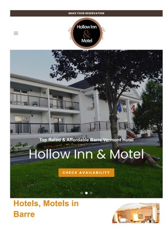 Hollow Inn & Motel | Affordable Comfort in Barre, Vermont
