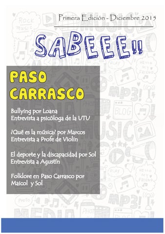 Boletín de adolescentes Paso Carrasco 2015