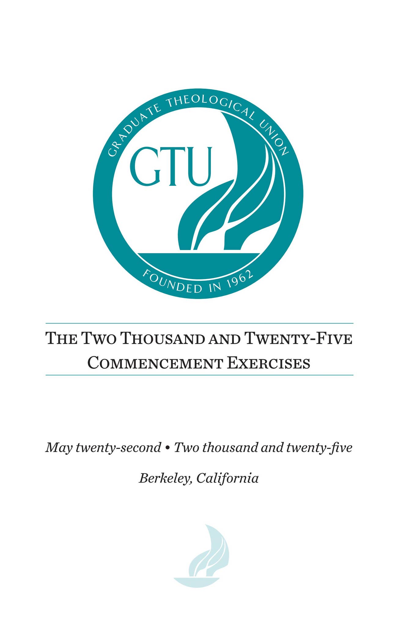 2025 Graduate Theological Union Commencement Program by Graduate ...