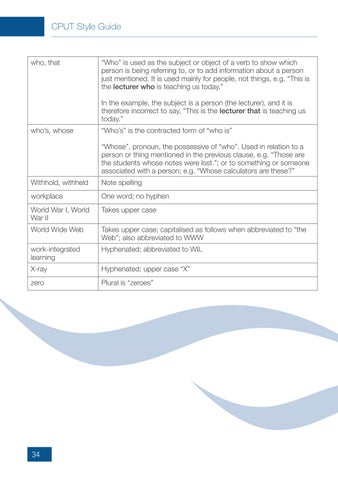 CPUT Style Guide by Cape Peninsula University of Technology - Issuu