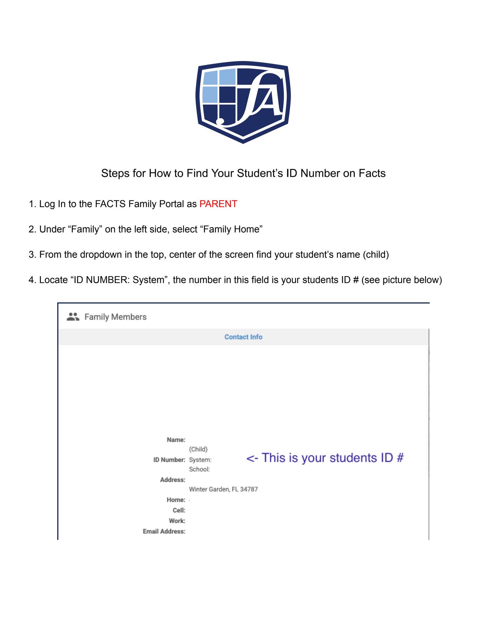 Find Your Student's ID # by Foundation Academy - Issuu
