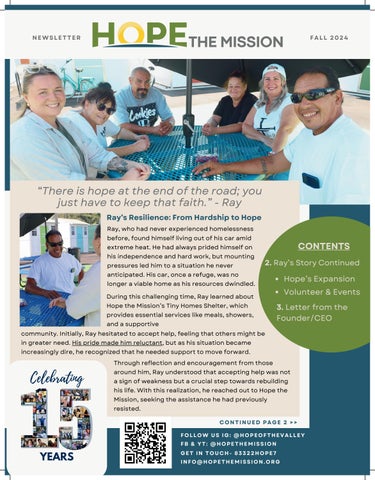 Hope the Mission Fall Newsletter