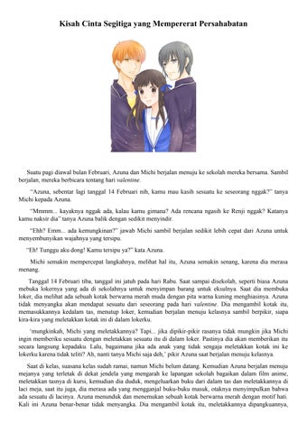 KISAH CINTA SEGITIGA YANG MEMPERERAT PERSAHABATAN