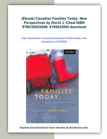 david j. cheal isbn 9780195422948, 0195422945 - 灯饰目录 · (ebook) 加拿大 families today: new perspectives by 第 1 页