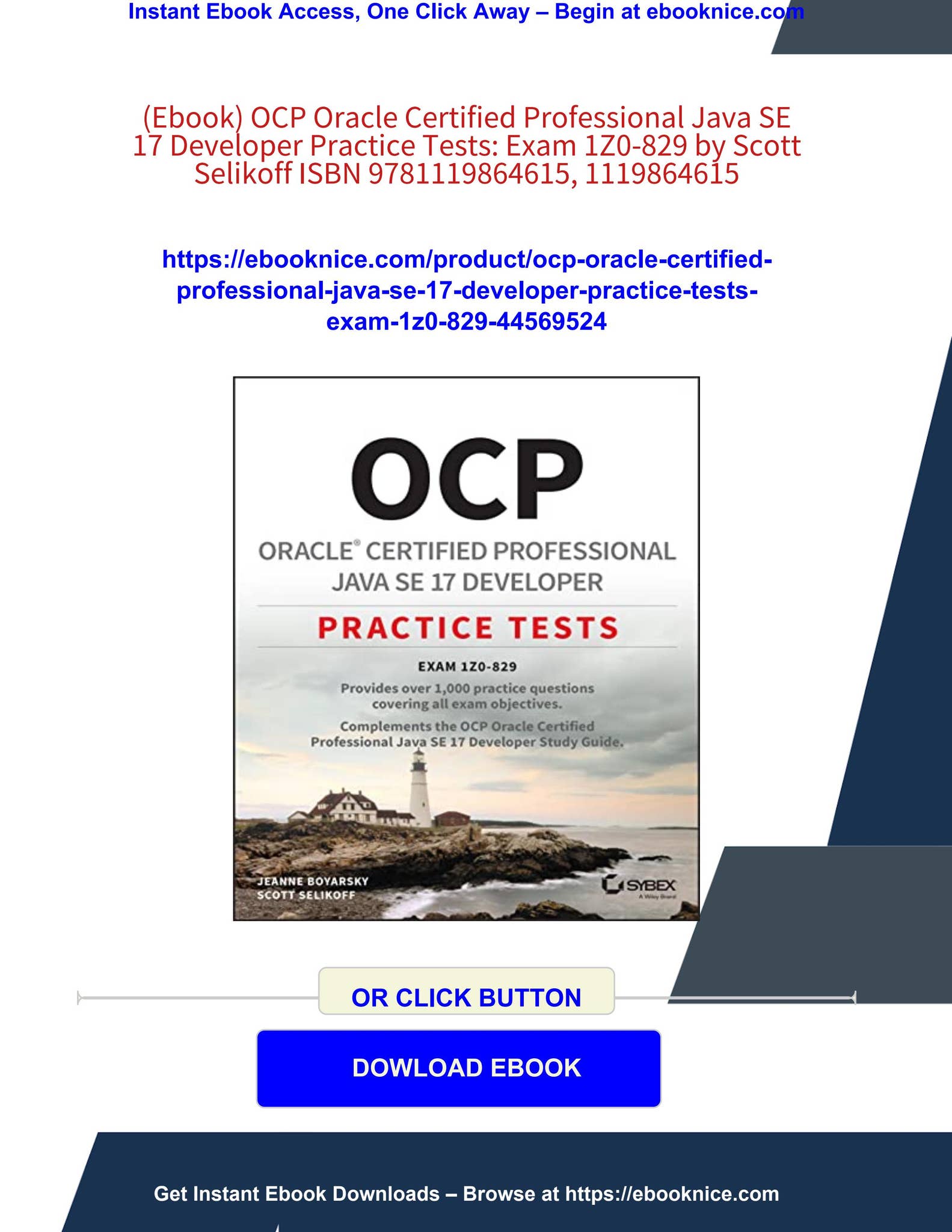 (ebook) ocp oracle certified professional java se 17 developer practice ...