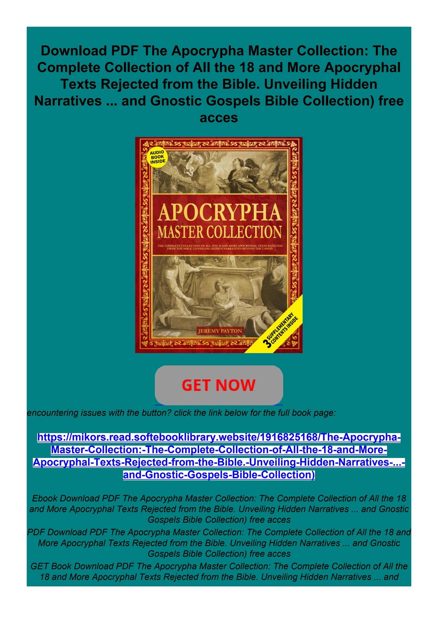 Download PDF The Apocrypha Master Collection: The Complete Collection ...