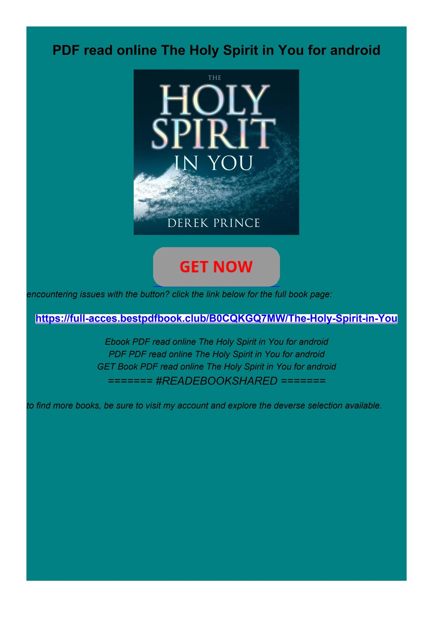 Download The Holy Spirit in You for android by catalinataekcole - Issuu