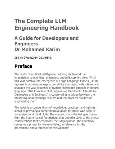 karim, mohame 灯饰目录 · (ebook) the 全集 llm engineering handbook: a 指南 for developers and engineers by 第 6 页