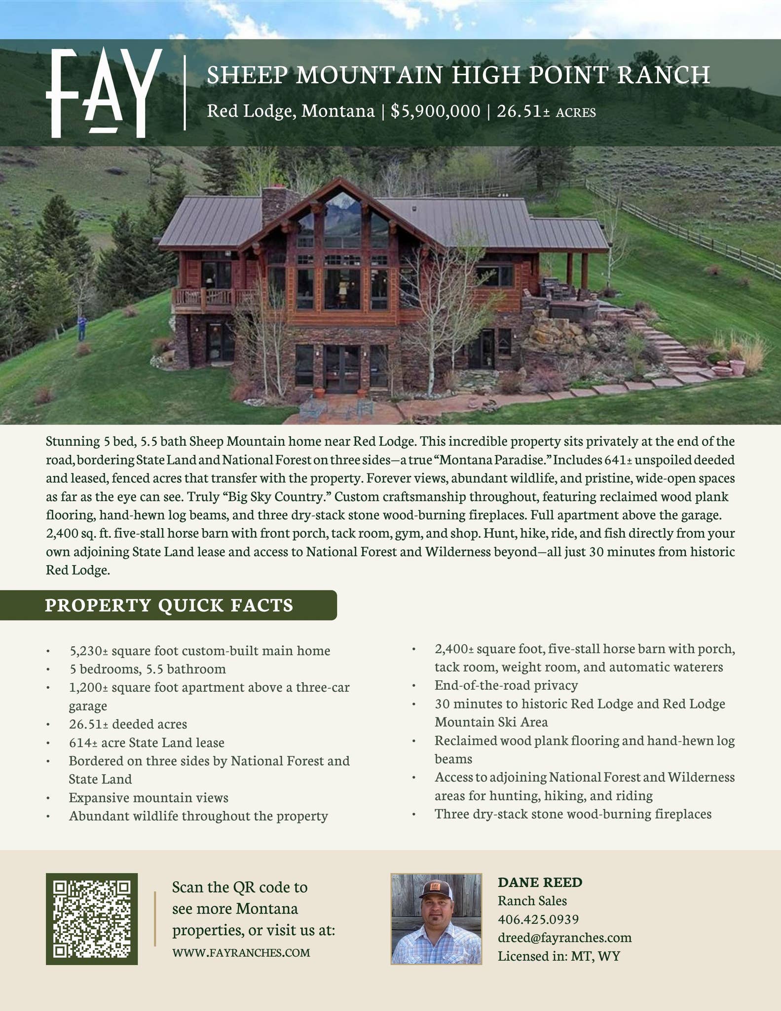 Sheep Mountain High Point Ranch One Sheet by Fay Ranches - Issuu