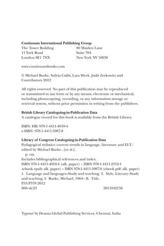 (ebook) pedagogical stylistics: current trends in language, literature and elt (advances in stylisti 第 9 页