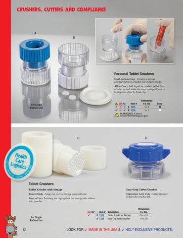 Health Care Logistics 家具目录 · Crushers, Cutters × Compliance 第 12 页