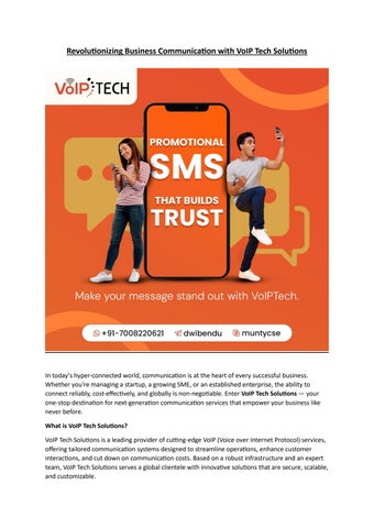 Revolutionizing Business Communication with VoIP Tech Solutions by ...