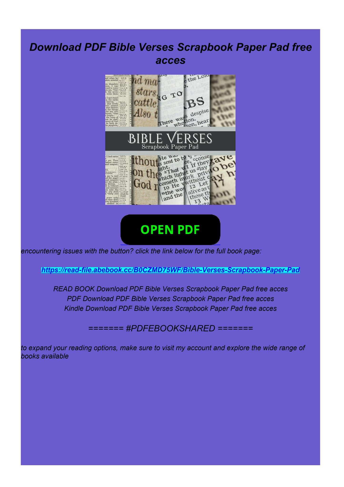 Download PDF Bible Verses Scrapbook Paper Pad free acces by ...
