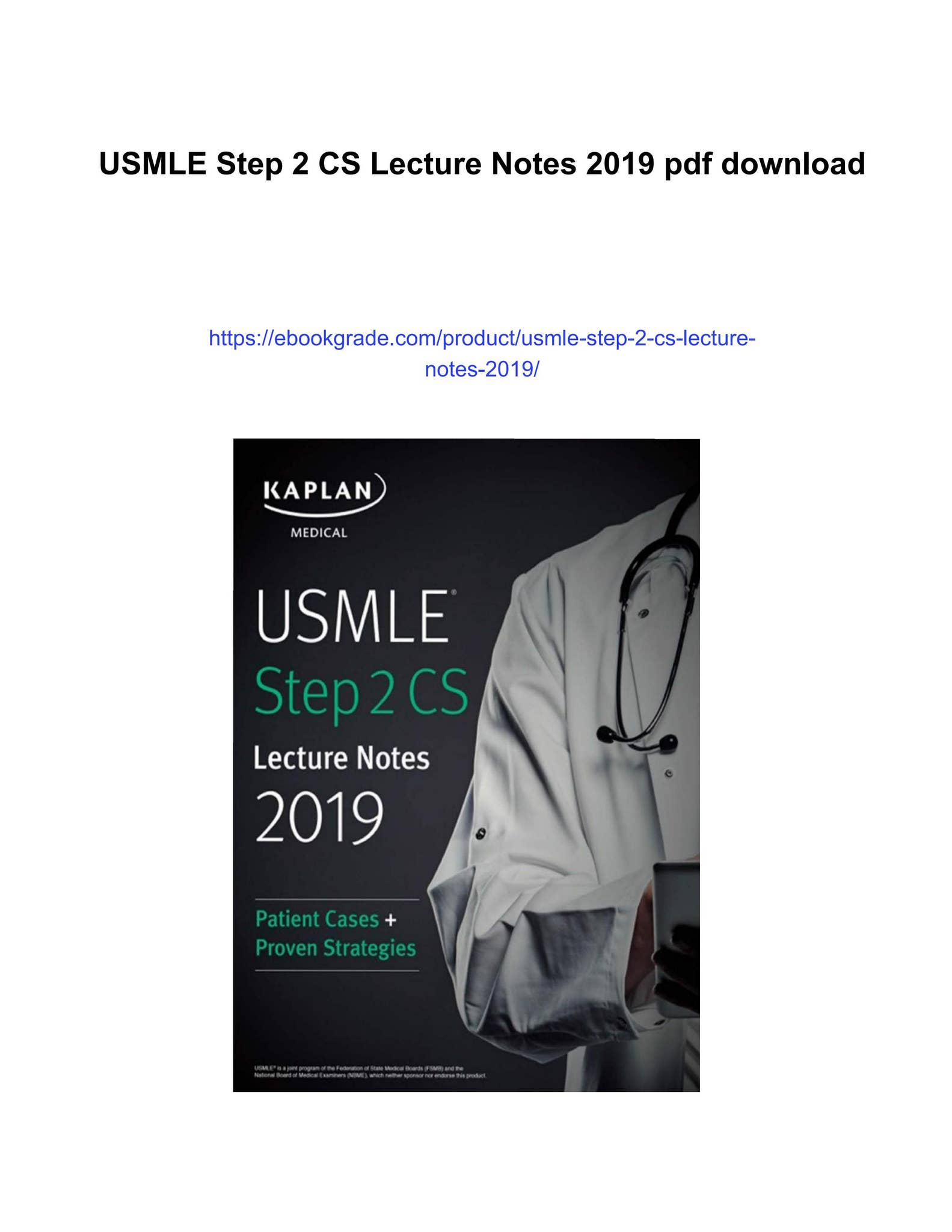 Usmle step 2 cs lecture notes 2019 - The ebook is ready for download ...