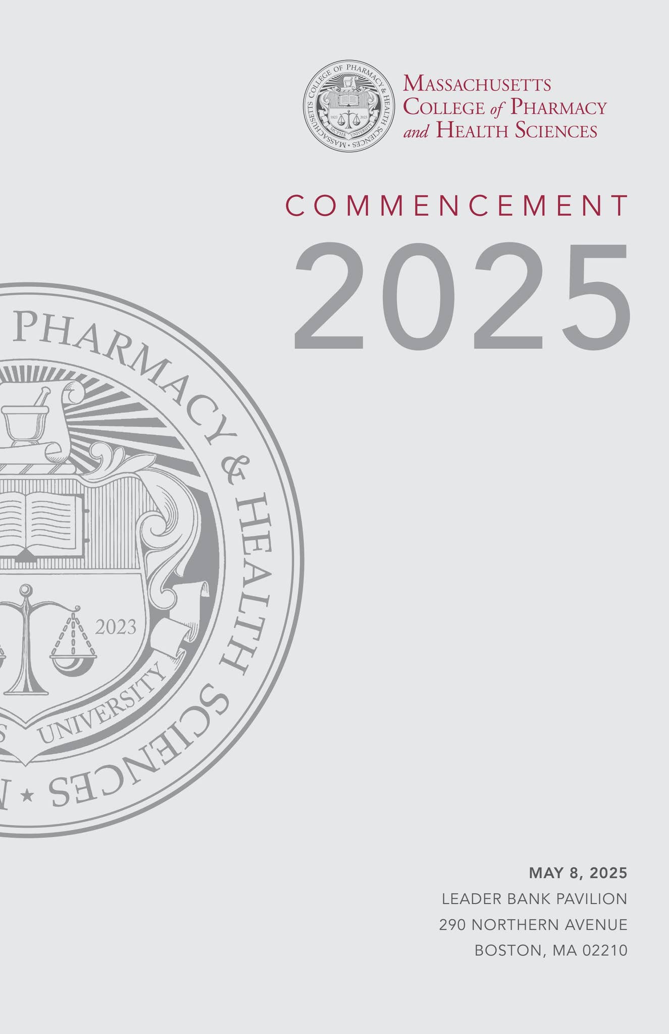 MCPHS MAY 2025 Commencement Program by Massachusetts College of
