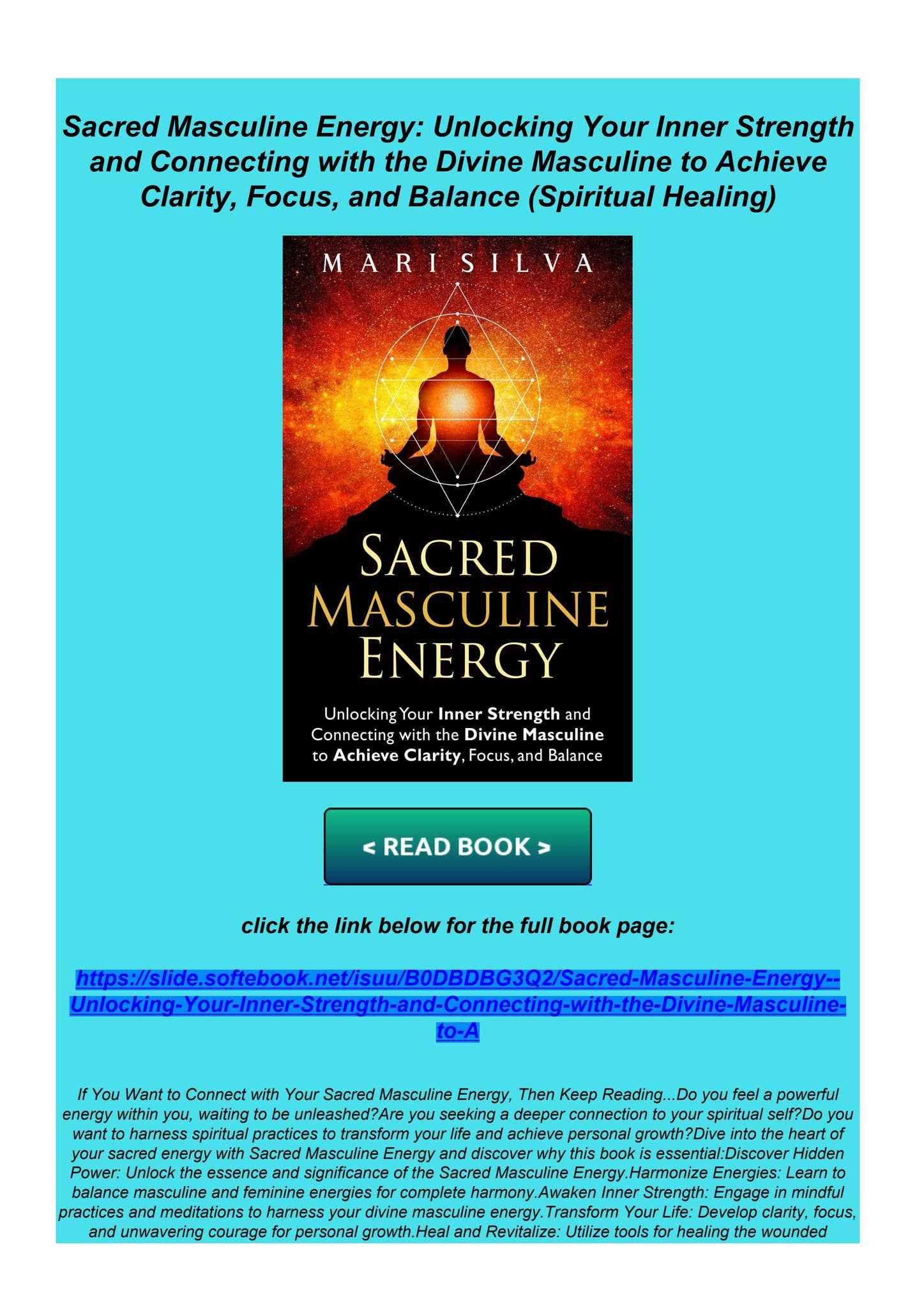 Ebook PDF Sacred Masculine Energy: Unlocking Your Inner Strength and ...