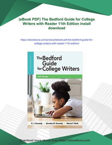 (ebook pdf) the bedford guide for college writers with reader 11th edition - The latest updated ...