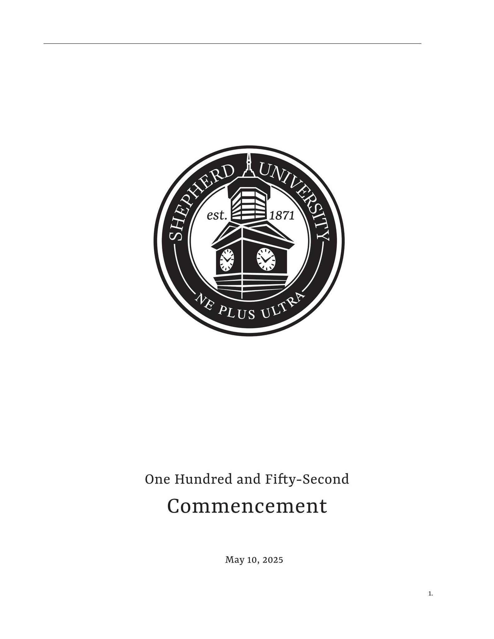 Shepherd University 152nd Commencement Program by Shepherd_University